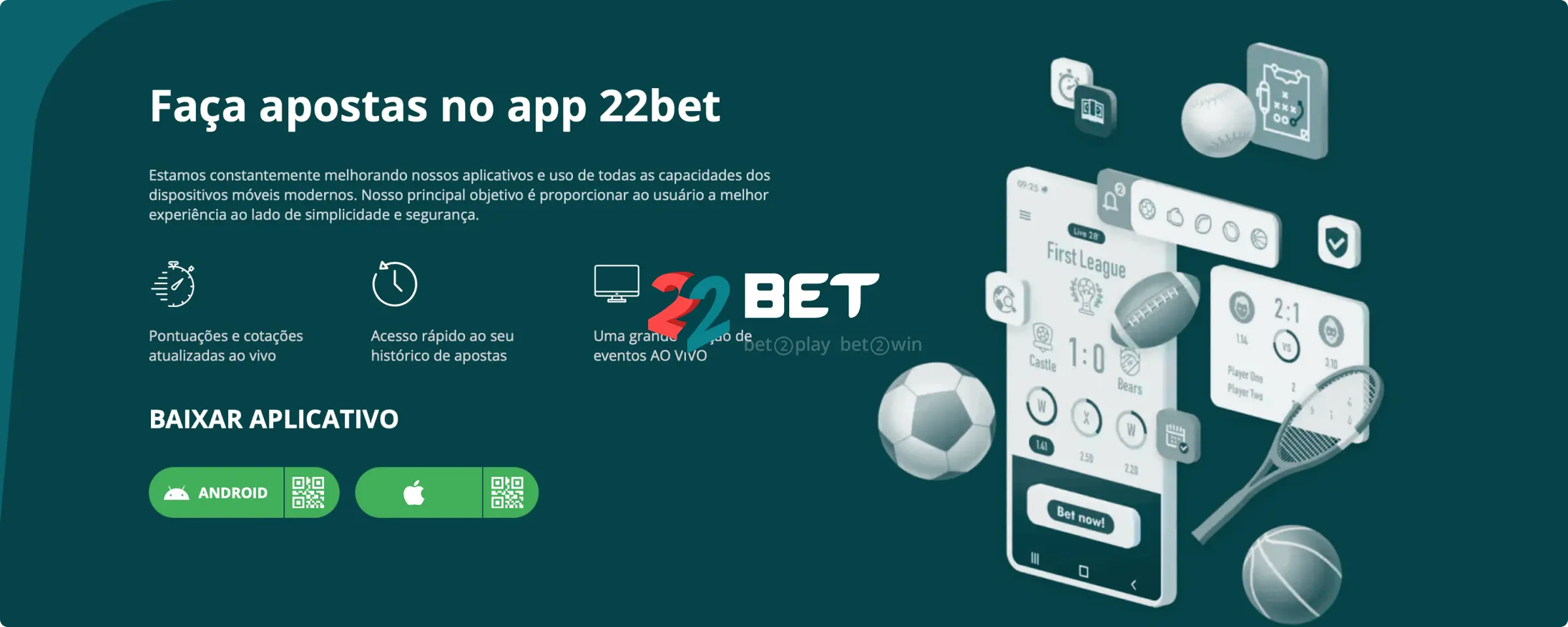 22Bet Apostas móveis